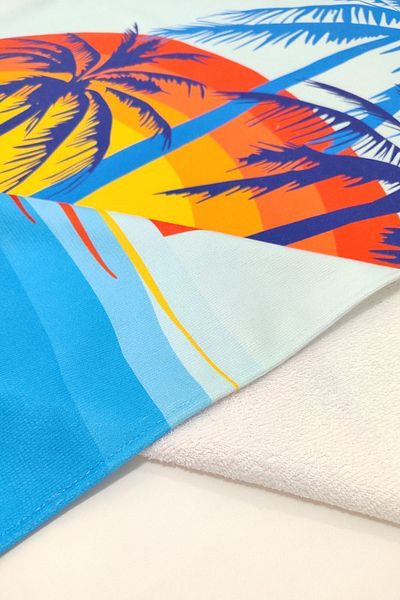 VEVİEN HOME Tropical Sunrise Imprimat Digital 75x150 Cm Prosop de Plaja
