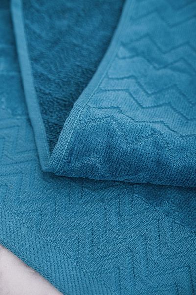 VEVİEN HOME Design special - halat de baie jacquard din catifea extra moale 100% bumbac albastru