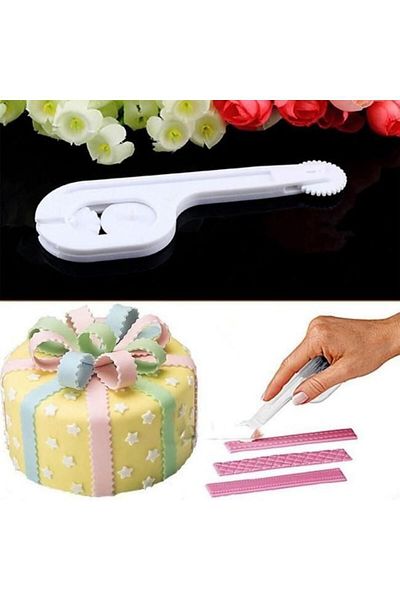 adin tasarım Sugar Dough Roller 3 Different Heads Cake Decor Marzipan Set Cake Styling Decor