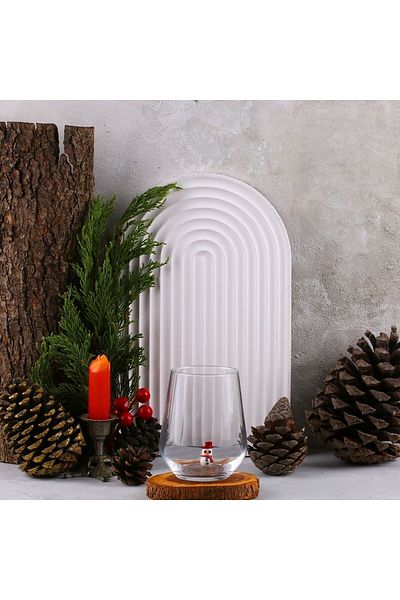 ADAMODART New Year's Themed Single Water Cup with Snowman Figure