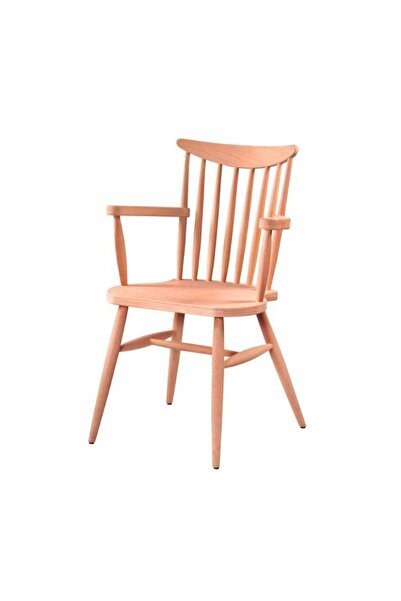 ahmetayazbey Yıldız Kollu Sandalye Ham Ahşap Cilasız