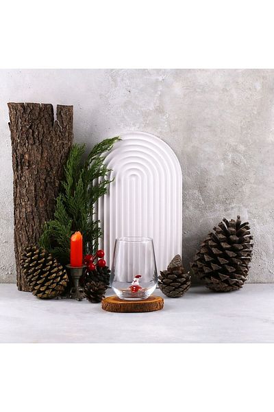 ADAMODART Christmas Themed Single Water Cup with Santa Claus Figure