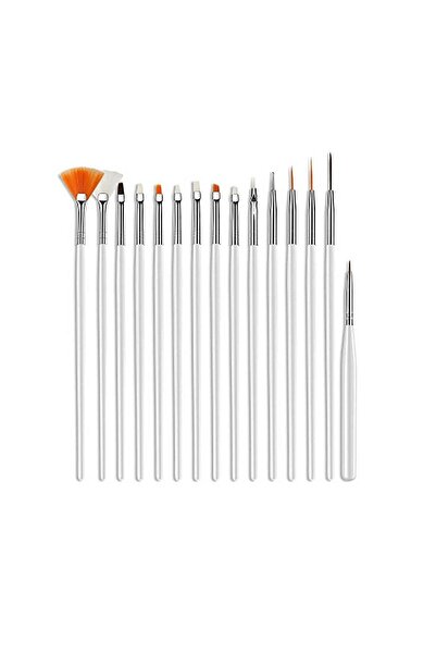 MUJGAN Lüx Üst Kalite Protez Tırnak Dizayn Ve Jel 15 Adet Fırça Seti Takımı