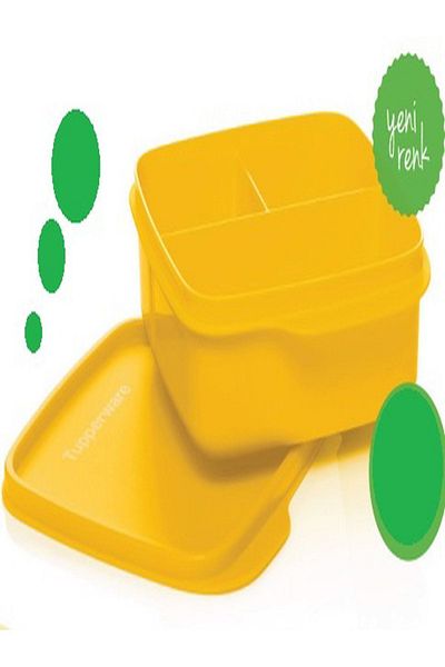 Tupperware Compartmented Lunch Box Yellow 500 Ml