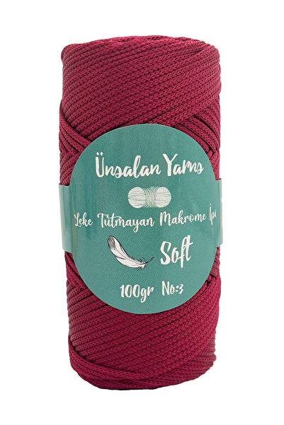 ÜNSALAN HOBİ حقيبة خيط مكرامية من البوليستر - 2 مم، 100 جرام، لوحة حبل وخيط ع...