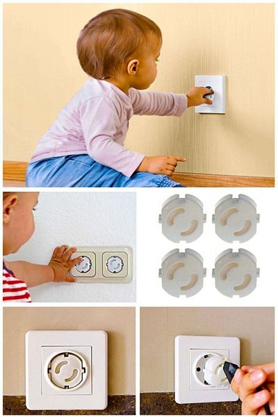gelgör 4Pcs Socket Covers for Baby and Child Safety