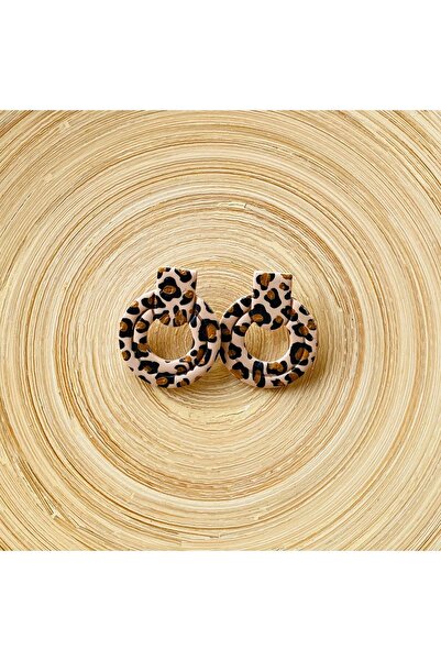 KARYA Leopar Desen Küpe