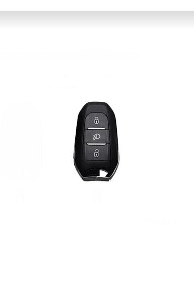 GMA KEYS Peugeot 208 308 508 2008 3008 5008 Rifter Nano - White Silver Silver Key Case Cover