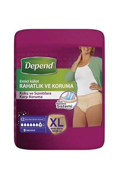Depend Emici Külot Kadın Extra Büyük 9 Lu