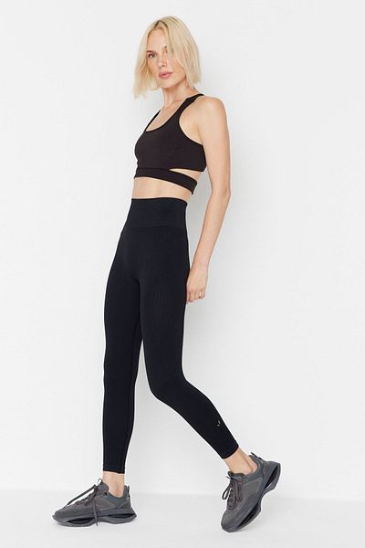 Jerf Lily - Schwarze Erholungs-Leggings mit hoher Taille