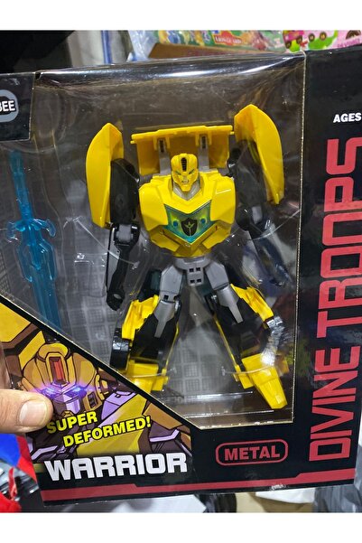 liss çarşı Metal Aksamlı Transformense Robot-Ultra Kalite Metal Robot Araba