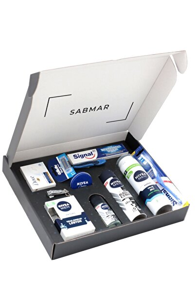 NIVEA Damat Nişan Bohçası Erkek Bakım Seti Erkek Bohça Sabmar Çeyiz Kutusu Erkek Bohçası 2023023h Siyah
