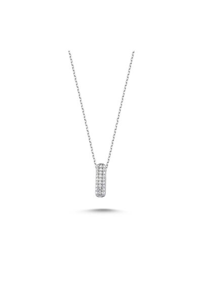 Bulvardi 925 Ayar Gümüş Taşlı Harfli Kolye- I Harfi - Standart - Ada002-1758