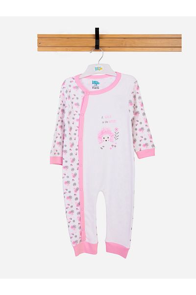 Babies Basic By Styli Floral Print Long Sleeves Sleepsuit
