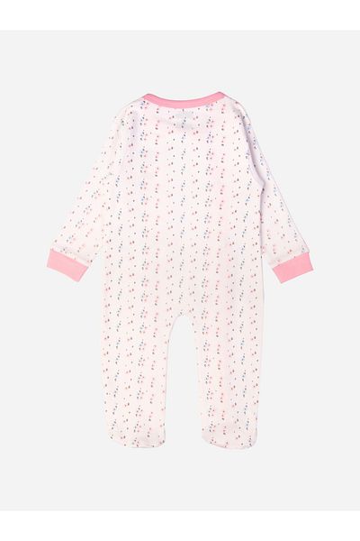 Babies Basic By Styli Ditsy Print Long Sleeves Sleepsuit