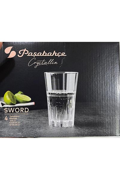 Paşabahçe Sword Crystallin Soft Drink Can 345 cc 4 pcs