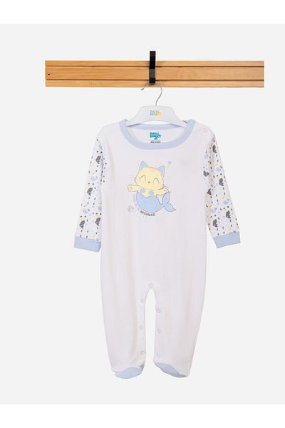 Babies Basic By Styli Meowmaid Graphic Long Sleeves Sleepsuit