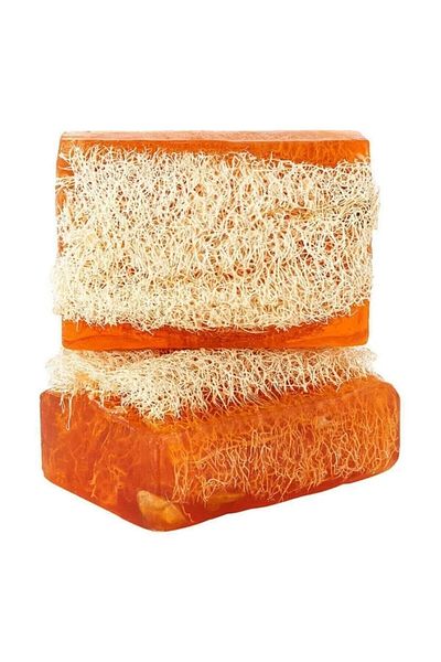YAMAÇ GLOBAL Natural Pumpkin Fiber Soap - 100% Handmade, Honey Anti-Aging, 130 Gr