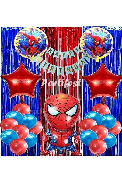 Parti Station مجموعة بالونات سبايدرمان سبايدرمان من رقائق البالونات مجموعة با...