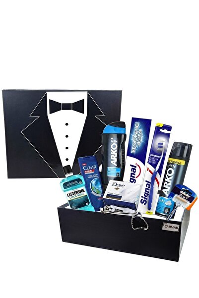 Arko Men Damat Bohçası Çeyiz Kutusu Erkek Bohçası Erkek Bakım Seti 7022022 Se...