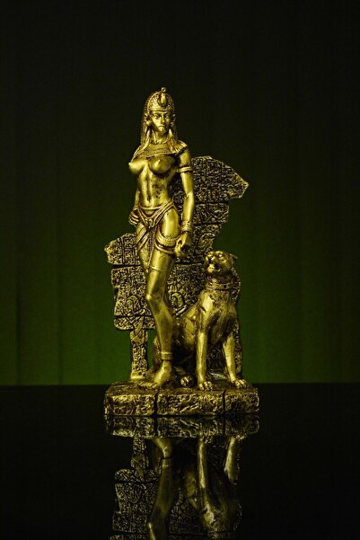 Narçiçeği Takı ve Hediyelik Eşya Özel Tasarım Antik Mısır Kraliçesi Kleopatra Altın / Bronz Heykel Biblo