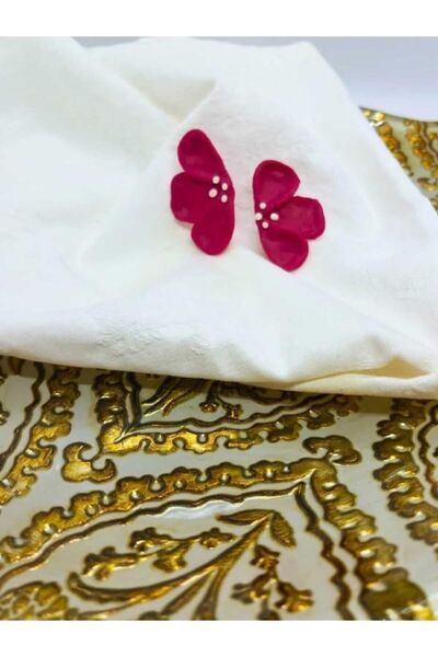 kaikosa الفوشيه الوردي تصميم خاص بوليمر كلاي زهرة نمط الأقراط