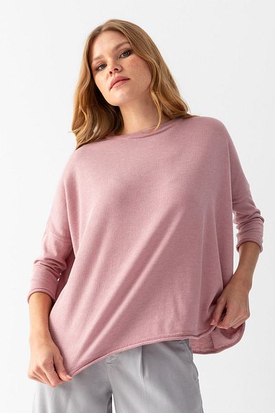AJOUR TRİKO ΠΛΕΚΤΗ ΜΠΛΟΥΖΑ OVERSIZE