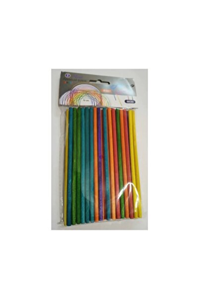 Masis Ahşap Renkli Yuvarlak Çubuk (50'li)