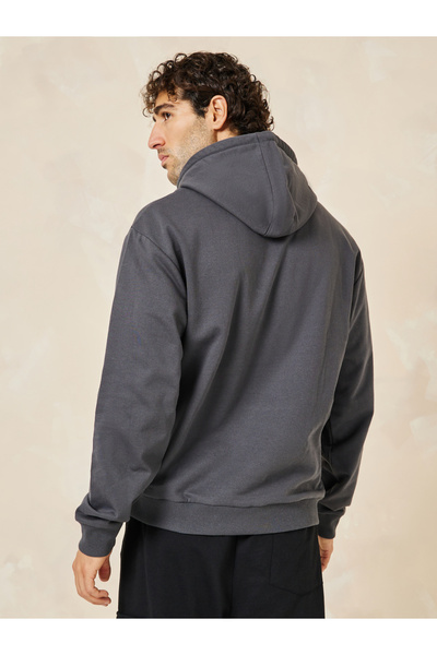Styli Relaxed Fit Fleece Hoodie with Kangaroo Pocket
