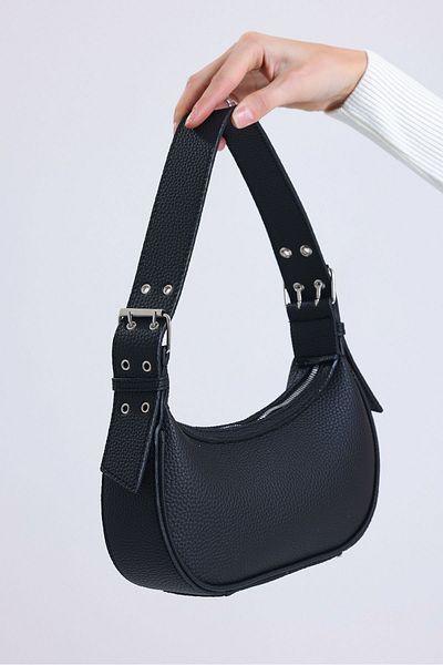Makeuptime Black Women's Shoulder Bag - Special Strap Detail