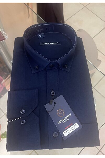 MASSARO Сорочка з довгими рукавами для чоловіків - 100% бавовна