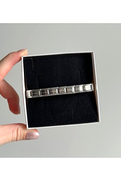 Perle Elit سوار فضي مصنوع من الفولاذ الإيطالي