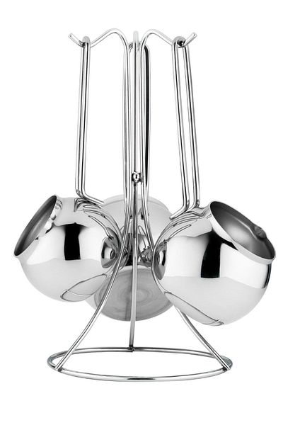 DOCA 4 Piece Stainless Steel Luxury Sphere Coffee Pot Set