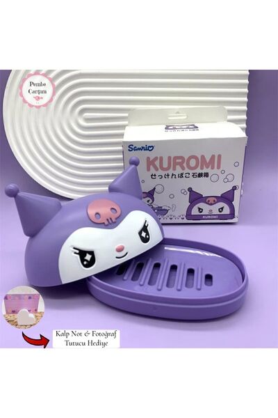 Pembe Çarşı Sanrio Sabunluk Kuromi , My Melody - Kalp Not Tutucu Hediyeli