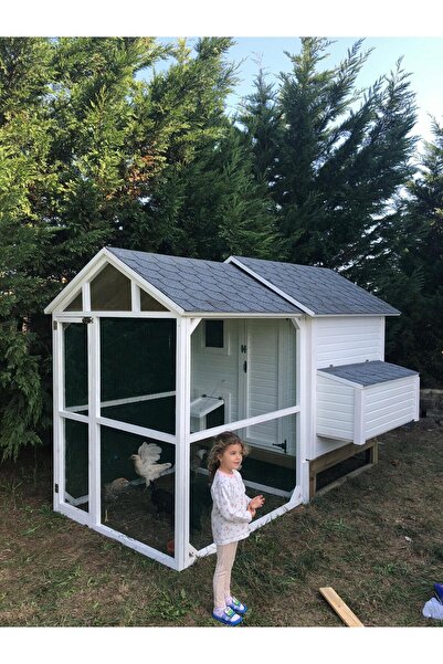 kemirgen market Ahşap Bahçeli Tavuk Kümesi