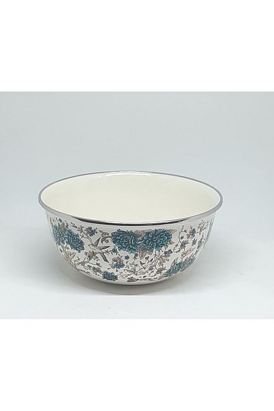 Avşar ENAMEL HOUSE 18 CM, 1250 ML DECORED ENAMEL BOWL