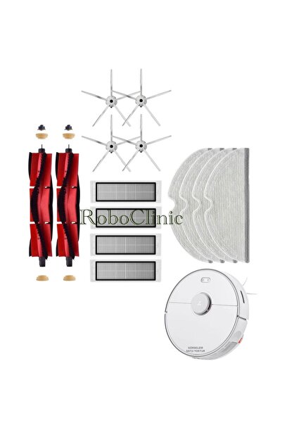 Roboclinic Aspirator robot Roborock S5 Max alb - 14 seturi de completare