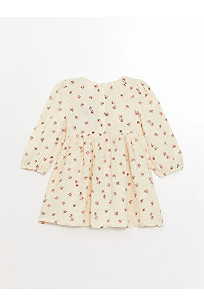 LC Waikiki LCW baby Bisiklet Yaka Kız Bebek Elbise ve Süveter 2'li Takım