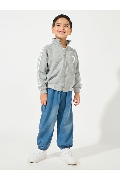Styli Stand Collar Zipper Jacket with Raglan Sleeves