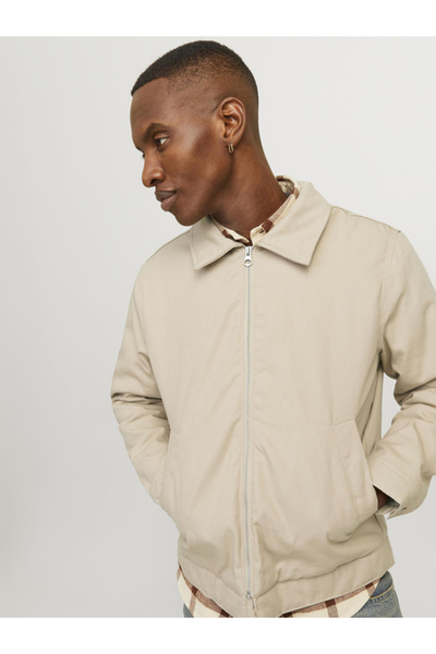 Jack & Jones Spread Collar Zip Through Bomber Jacket
