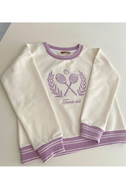 Unisex Kız / Erkek çocuk Renkli Pamuklu Nakışlı Sweatshirt