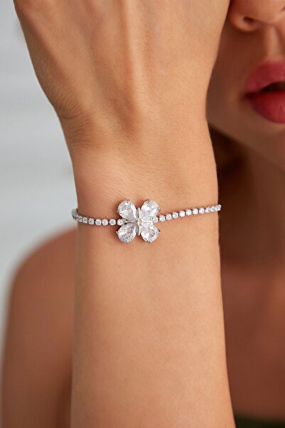 Lina Tia Kadın Leggero Model Gümüş Kaplama Çelik Zirkon Taşlı Pırlanta Günlük...