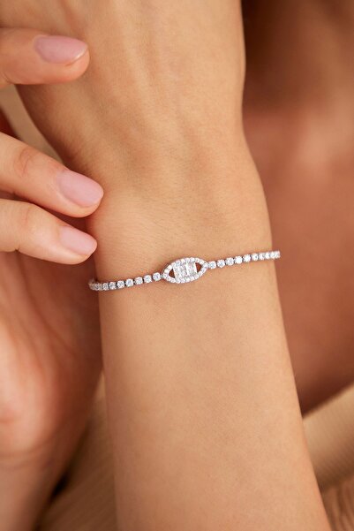 Lina Tia Kadın Primavera Model Çelik Gümüş Kaplama Zirkon Taşlı Pırlanta Günl...