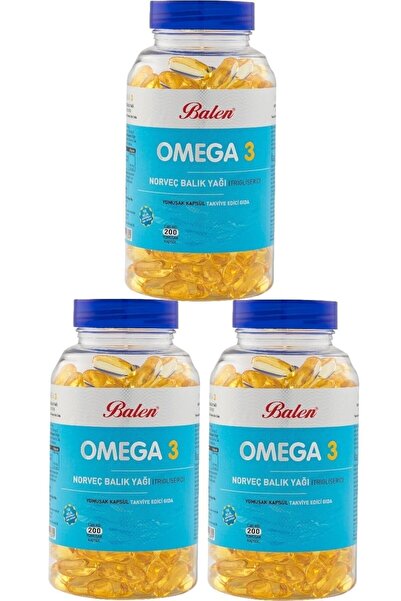 Balen Omega 3 Norveç Balık Yağı ( ) 200 Yk 3 Adet