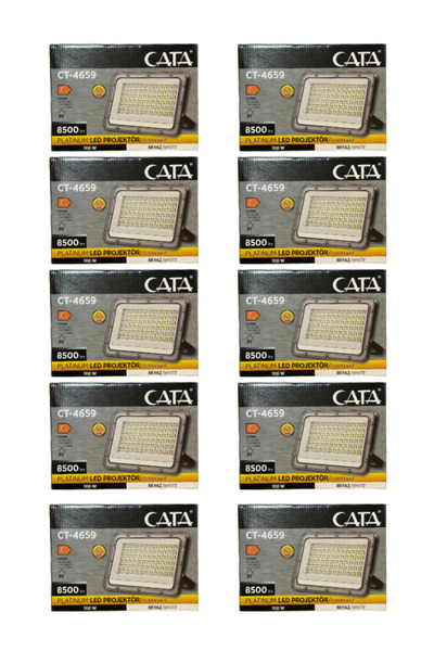 Cata CT-4659 100W 6500K (Beyaz Işık) Led Projektör (10 Adet)