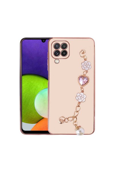 Başkenttekno Taka Silicone Cover for Samsung Galaxy M22 Case with Hand Grip C...