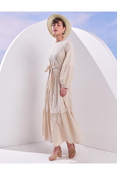 Kayra Balon Kol Brode Elbise