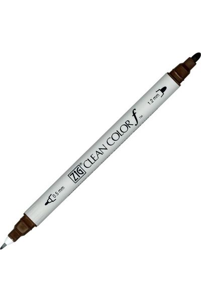 Zig Clean Color F Tcs-6000t 062 Dark Brown Double Sided Pencil