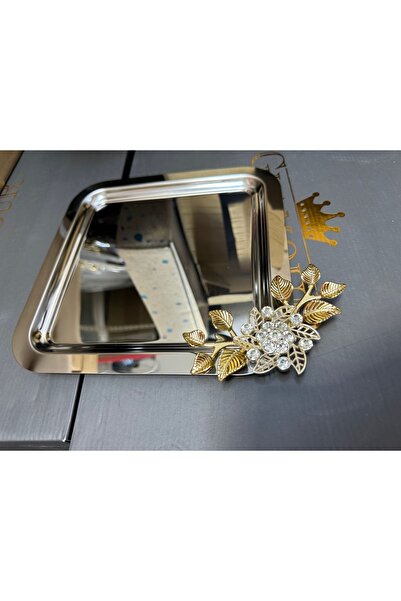 ester صينية تقديم معدنية مقاس 22 سم