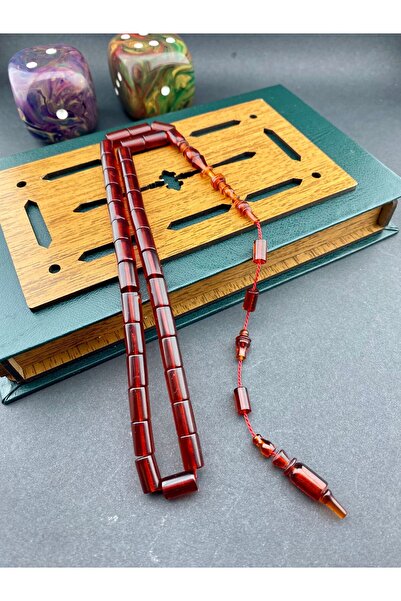 KEHRİBARGRAM مسبحة من العقيق الناري مصنوعة يدويًا